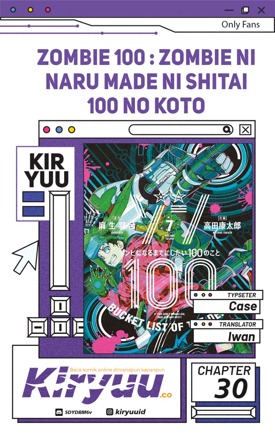 Zombie 100 ~Zombie ni Naru Made ni Shitai 100 no Koto~ Chapter 30 Bahasa Indonesia